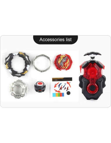 Trompo de Batalla EssTe B-197 con Lanzador y Pegatinas