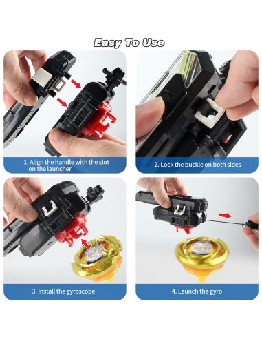 Lanzador Bey X Negro para Batallas de Juguete