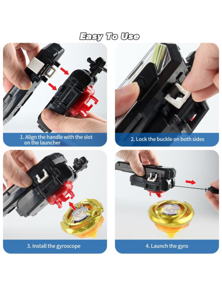 Lanzador Bey X Negro para Batallas de Juguete