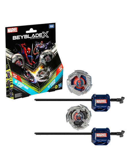 Beyblade X Marvel Spider-Man vs Venom Set Multipack 2 Tops Beyblade X Marvel Spider-Man vs Venom Set Multipack 2 Tops