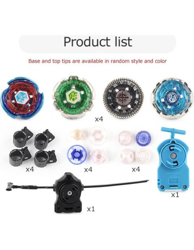 Set de 4 Tops de Batalla Gyros Metal Fusion con Lanzadores