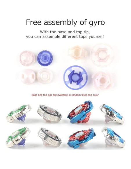 Set de 4 Tops de Batalla Gyros Metal Fusion con Lanzadores Set de 4 Tops de Batalla Gyros Metal Fusion con Lanzadores