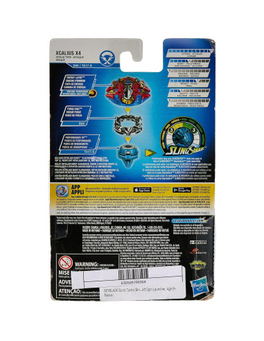 Beyblade Burst Turbo Xcalius X4 Peonza y Lanzador 8+