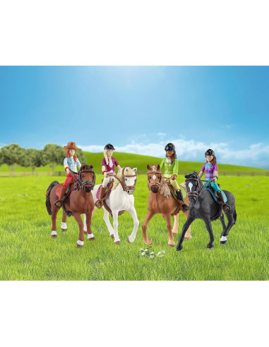 Juego Completo Schleich Club de Caballos 40 Piezas Jinetes