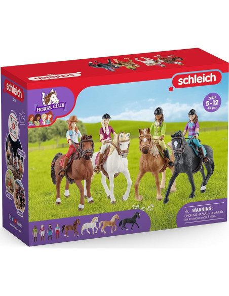 Juego Completo Schleich Club de Caballos 40 Piezas Jinetes