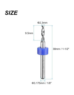 Brocas de PCB 2.3mm uxcell Carburo Tungsteno 10 Pcs 2