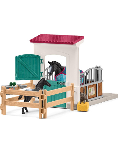 Juego de Establo Schleich 34 Piezas con Yegua y Potro