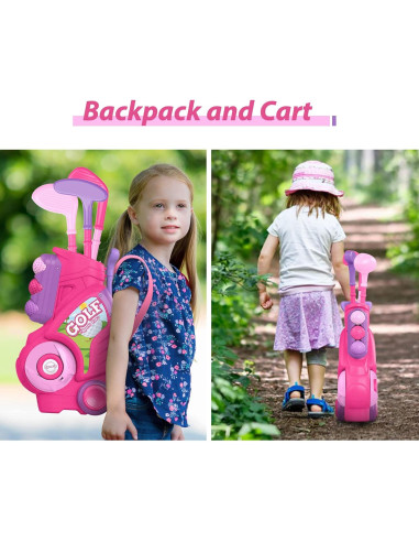Conjunto de Golf para Niños Liberry 2-5 Años Carrito Rosa