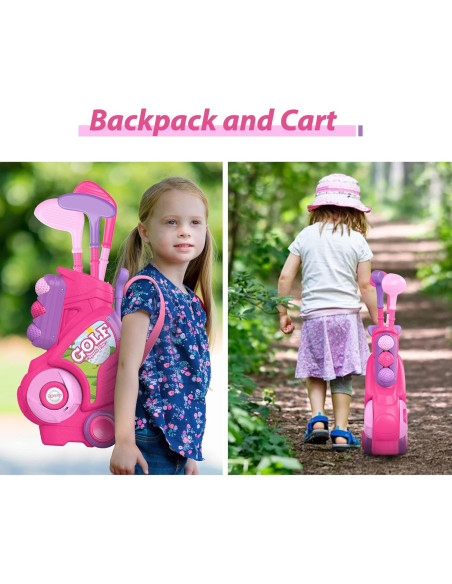 Conjunto de Golf para Niños Liberry 2-5 Años Carrito Rosa