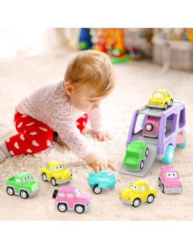 Camión Transportador 5 en 1 LASCOTON Rosa para Niñas