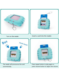 Juguete de Aprendizaje Lapare 520 Tarjetas Visuales para Niños 2