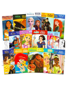 14 Libros de Colorear Mini Princesas Disney para Niños
