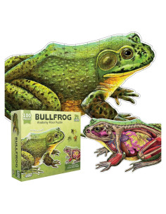 Rompecabezas de Anatomía Animal Genius Games Rana Toro 100 Piezas