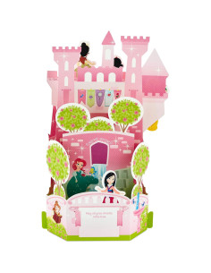 Tarjeta de Cumpleaños Pop Up Hallmark Princesas Disney Castillo 2