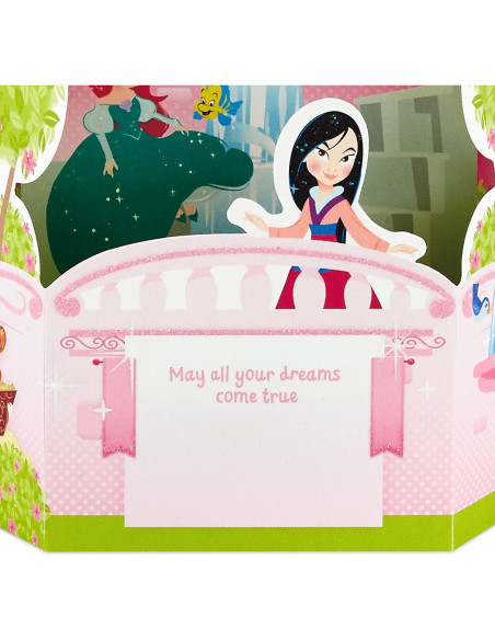 Tarjeta de Cumpleaños Pop Up Hallmark Princesas Disney Castillo
