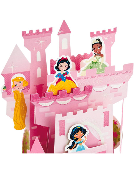 Tarjeta de Cumpleaños Pop Up Hallmark Princesas Disney Castillo