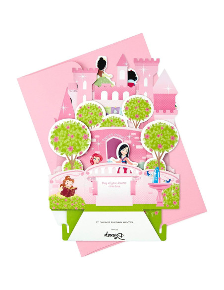 Tarjeta de Cumpleaños Pop Up Hallmark Princesas Disney Castillo