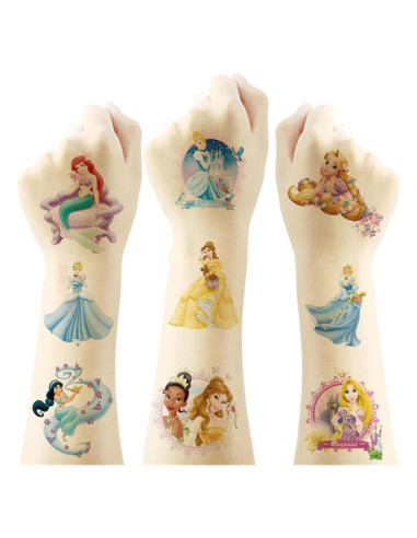 40 Tatuajes Temporales Niños Princesa 5,08 cm x 5,08 cm