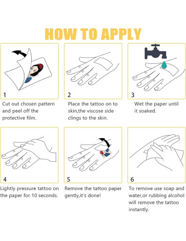 40 Tatuajes Temporales Niños Princesa 5,08 cm x 5,08 cm