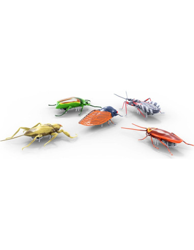 HEX BOTS Insectos Reales Nano - Paquete de 5 Juguetes