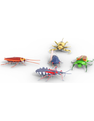 HEX BOTS Insectos Reales Nano - Paquete de 5 Juguetes