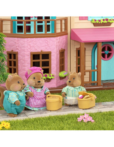 Familia de Ardillas Bushytails Li'l Woodzeez - Set 4 Figuras