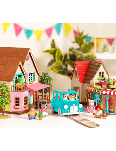 Familia de Ardillas Bushytails Li'l Woodzeez - Set 4 Figuras