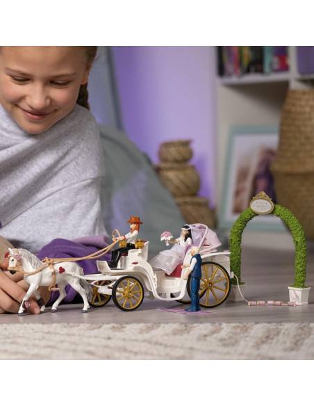 Carroza de Boda Schleich con Novios y Caballo Lipizzaner
