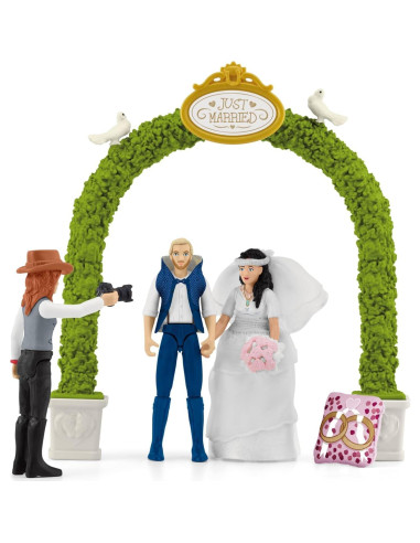 Carroza de Boda Schleich con Novios y Caballo Lipizzaner