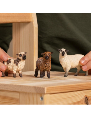Set de Ovejas Schleich - Southdown Babydoll y Hampshire