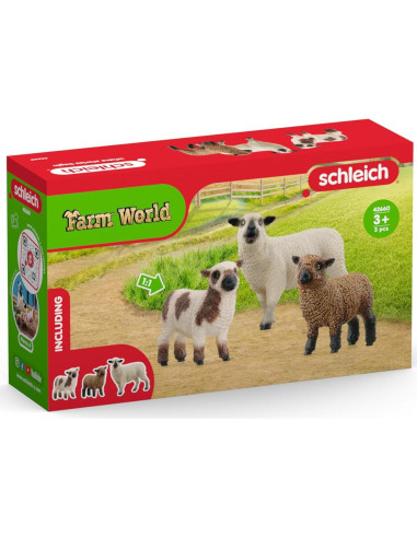 Set de Ovejas Schleich - Southdown Babydoll y Hampshire