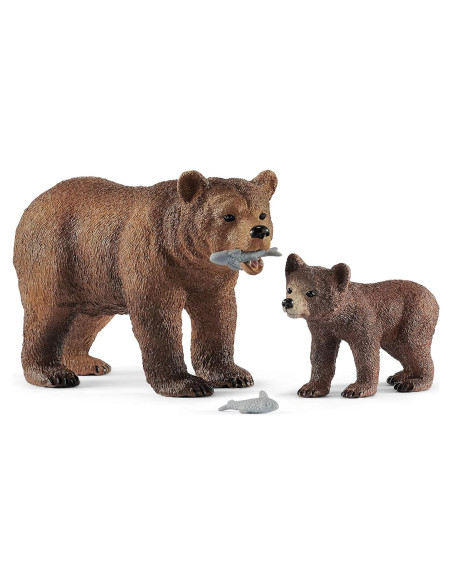 Juego de Figuras de Oso Grizzly Schleich 4 Piezas 42473