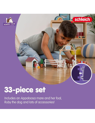 Set de Juego Schleich Horse Club 20 Piezas Caballos y Muñeca