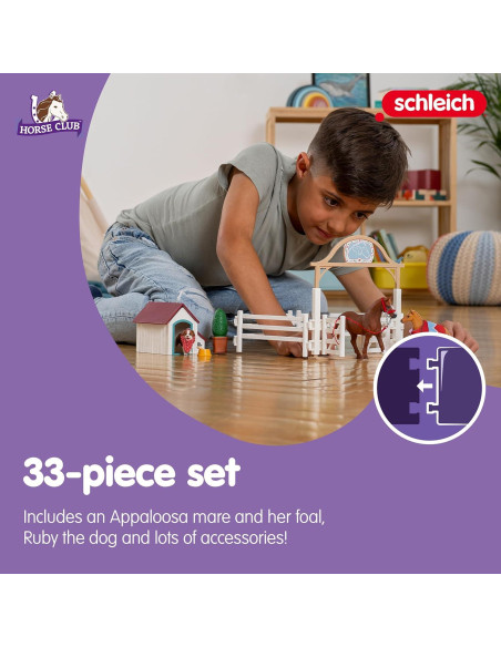 Set de Juego Schleich Horse Club 20 Piezas Caballos y Muñeca