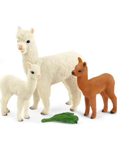 Juego de Alpacas Schleich Farm World 4 Piezas 13.5x5.8 cm