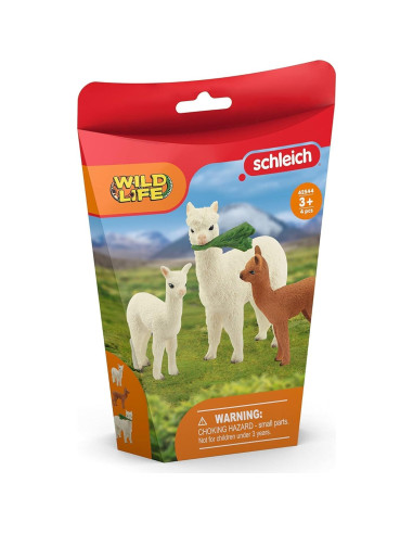 Juego de Alpacas Schleich Farm World 4 Piezas 13.5x5.8 cm