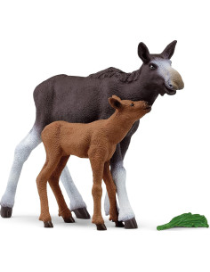 Juego de Alce Madre y Cría Schleich Wild Life - Juguete Educativo 2