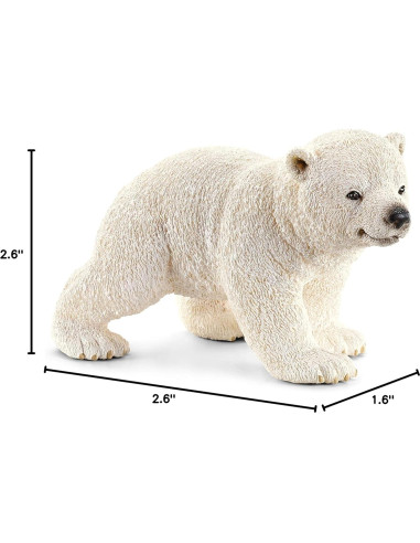 Cachorro de Oso Polar Schleich - Juguete Realista 6.6cm