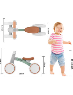 Bicicleta de Equilibrio SEREED UD30 Verde para Bebés 2