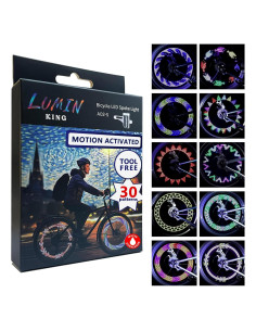 Luz LED para Radios de Bicicleta LuminKing A02-S - 30 Patrones