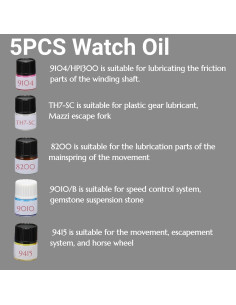 5PCS Aceite Lubricante Sintético para Relojes DHASUWT 2