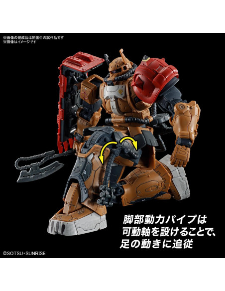 Modelo Zaku II F Type Solari Bandai HG 1/144 Detalles CGI