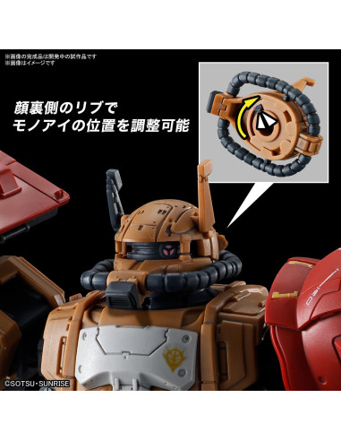 Modelo Zaku II F Type Solari Bandai HG 1/144 Detalles CGI