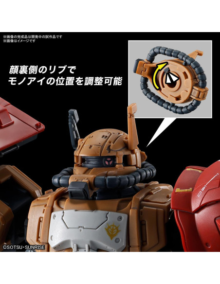 Modelo Zaku II F Type Solari Bandai HG 1/144 Detalles CGI