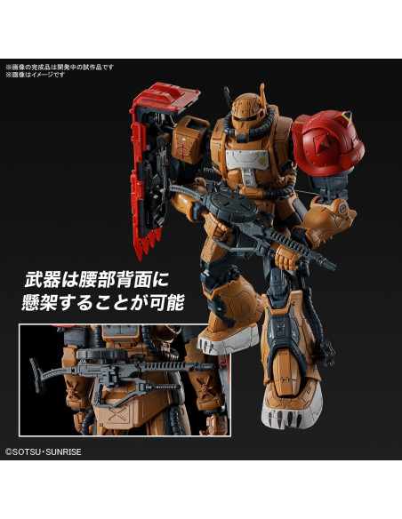 Modelo Zaku II F Type Solari Bandai HG 1/144 Detalles CGI