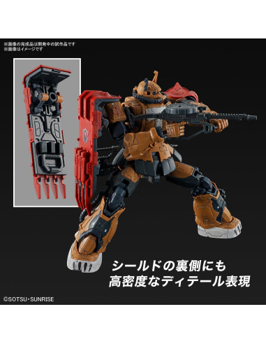 Modelo Zaku II F Type Solari Bandai HG 1/144 Detalles CGI