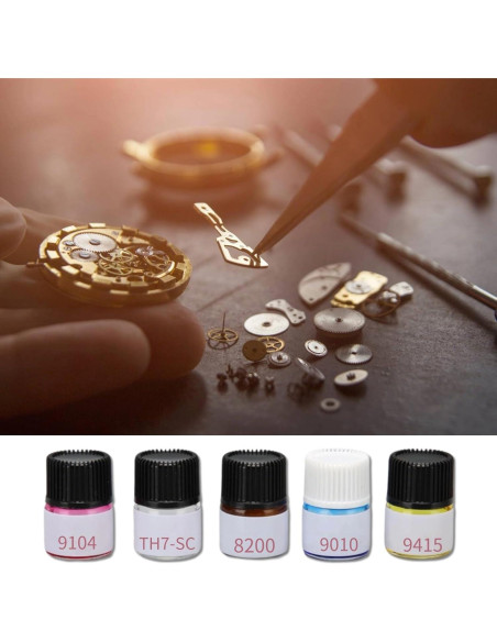 5PCS Aceite Lubricante Sintético para Relojes DHASUWT