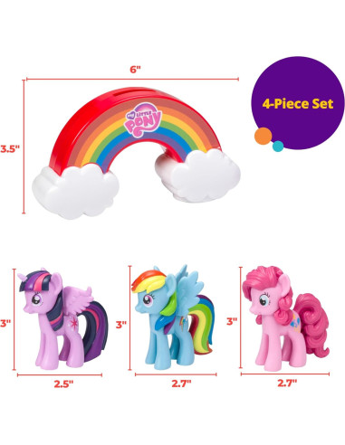 DecoSet My Little Pony Toppers de Pastel 4 Piezas