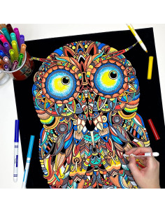 Póster de Colorear Peludo Stuff2Color 40x50 cm Negro 2