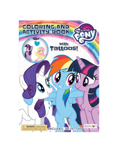 Libro de Colorear My Little Pony 48 Páginas con Tatuajes